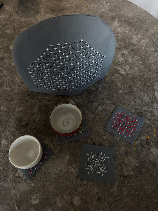 Tehætte & 4 coasters